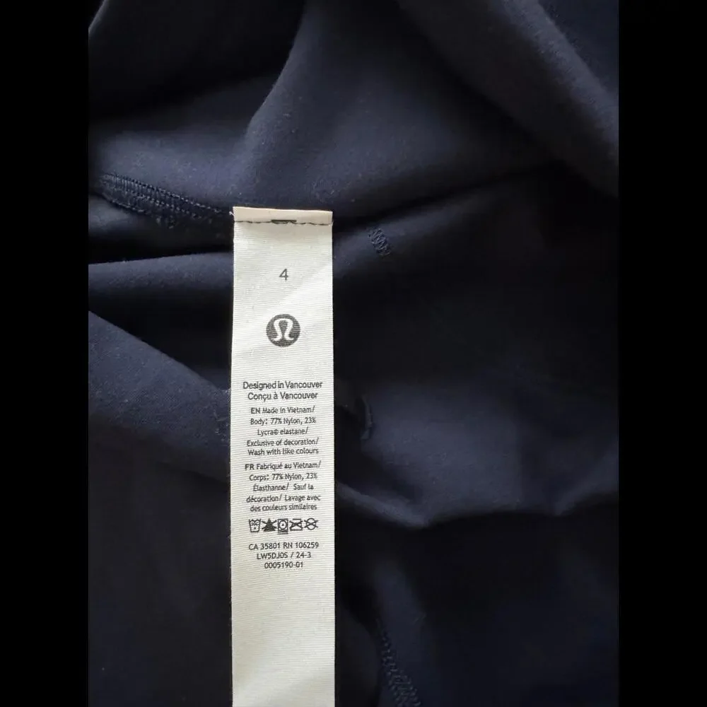 Lululemon Wunder Train High Rise 28” True Navy Size 4 NWT